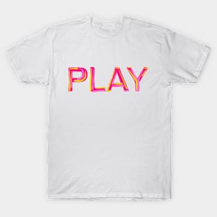 Cool and simple PLAY typography T-Shirt